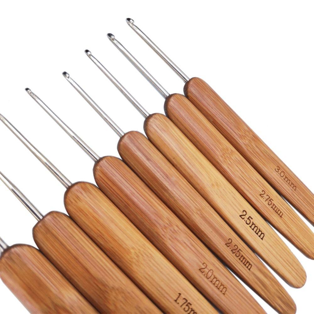 Small Size Crochet Hooks Bamboo Wooden Crocheting Needles Handicraft Crocheting Hooks Sweater