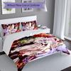 3pcs Demon Slayer characters1 pattern bedding set duvet cover set includes duvet cover &pillowcases, perfect all season bedroom decoration & gift