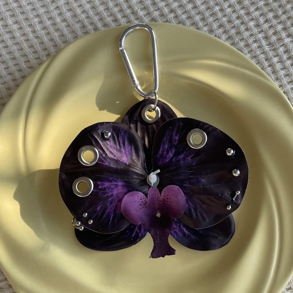 Backpack Decoration Orchid Lily Keychain Colorful Backpack Hangings Decor Flower Bag Pendant