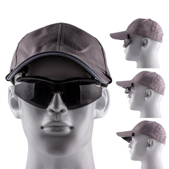 Clip-on Polarized Sunglasses Adjustable Flip Cover UV Protection Sunglasses Men Women Outdoor Hiking Golf Fishing Cycling Driving Traveling Hat