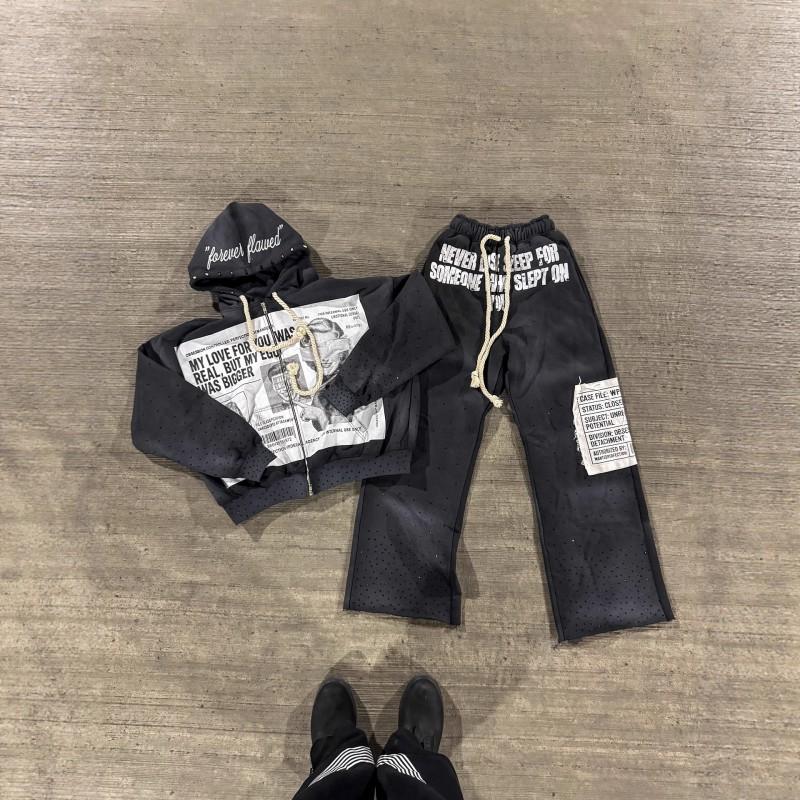 Unisex Oversized Hoodie With 3D Embroidered Graphic Streetwear Loose Fit Hip Hop Style