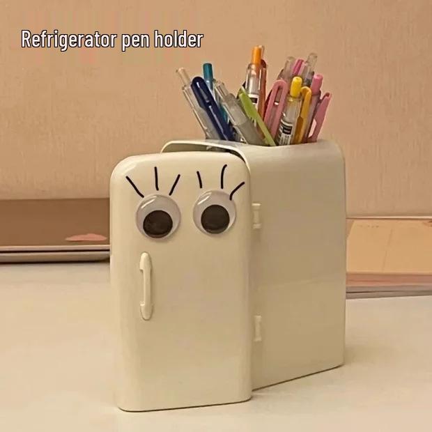 Скидка для новичков: Креативный мини-холодильник-подставка для ручек для студентов - Милый и забавный настольный органайзер