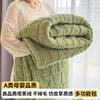 Solid Color Fluffy Blankets Thickened Wide Striped Blanket Soft Warm Sofa Bed Sheet Cover Chunky Nap Blanket Home Bedroom Decor