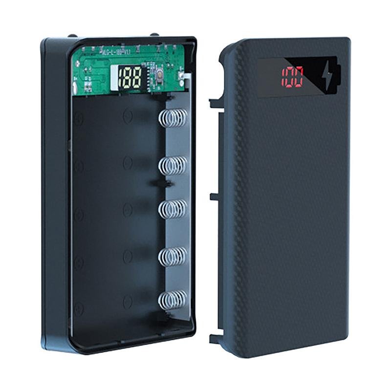 Зарядное устройство для мобильного телефона Съемный корпус для самостоятельной сборки 5*18650 Аккумулятор Кейс для Power Bank 10 Вт Двойной USB Держатель Коробка для хранения аккумуляторов