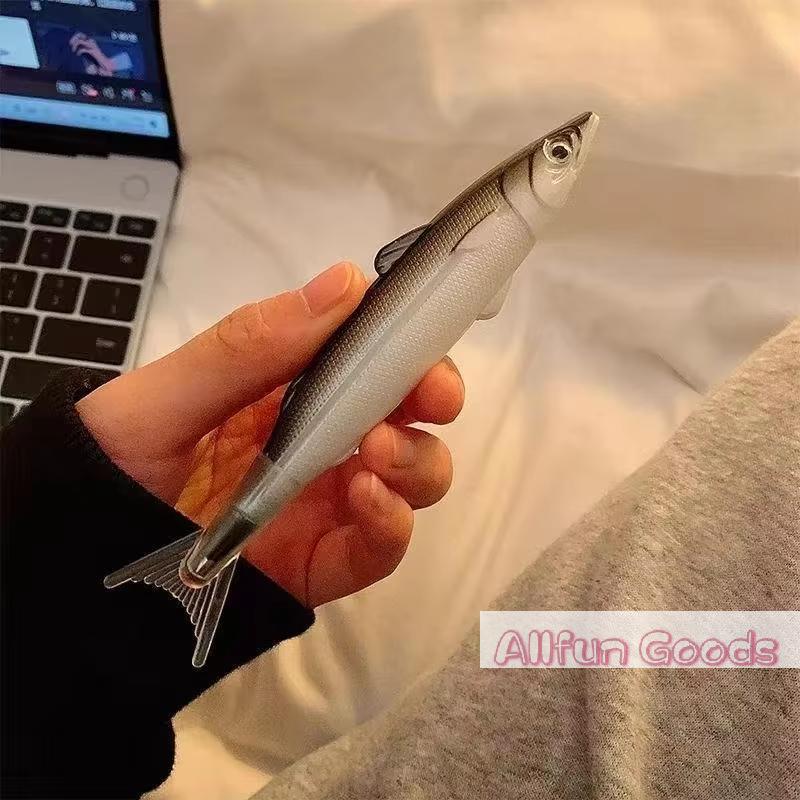 [TG835]1/3/5Pcs Fun Realistic Fish Shaped Gel Pen Smooth Writing Office Students Stationery Gift School Supplies