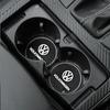 Cars 2025 Hot For Volkswagen 1/2Pcs Diamond Rubber Non-slip Mat Water Cup Slot Pad Car Coaster For Volkswagen VW GTI Golf Polo T