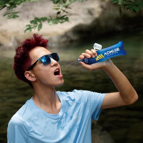 TRIWONDER Running Soft Flask, 250ml, Foldable, Squeeze-Fit Water Bottle for Marathons, Cycling, Hiking, and Trail Running