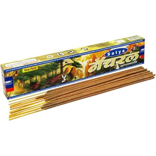 Satya Натуральные благовония Nag Champa Agarbatti, коробка 180 грамм | 12 упаковок по 15 грамм в коробке | Экспортное качество