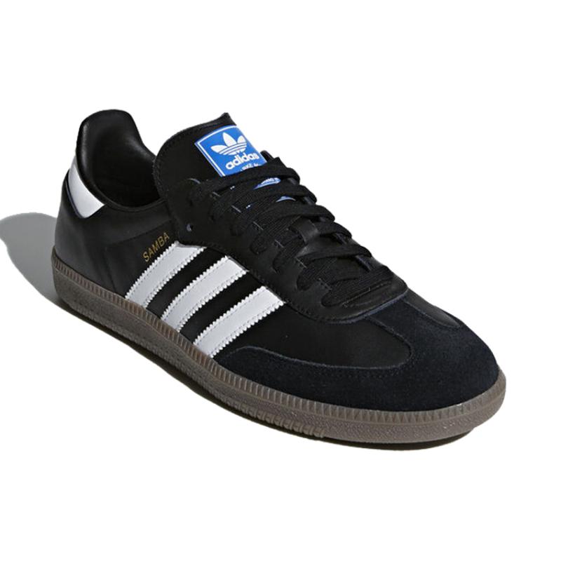 adidas Оригинальные кроссовки Samba OG Черные Белые с резиновой подошвой B75807