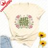 Custom Best Mom Ever Mothers Day Floral Gift Shirt Vintage Flower Floral Mom Gift for  Boho Love Tee Graphic T Shirts Harajuku
