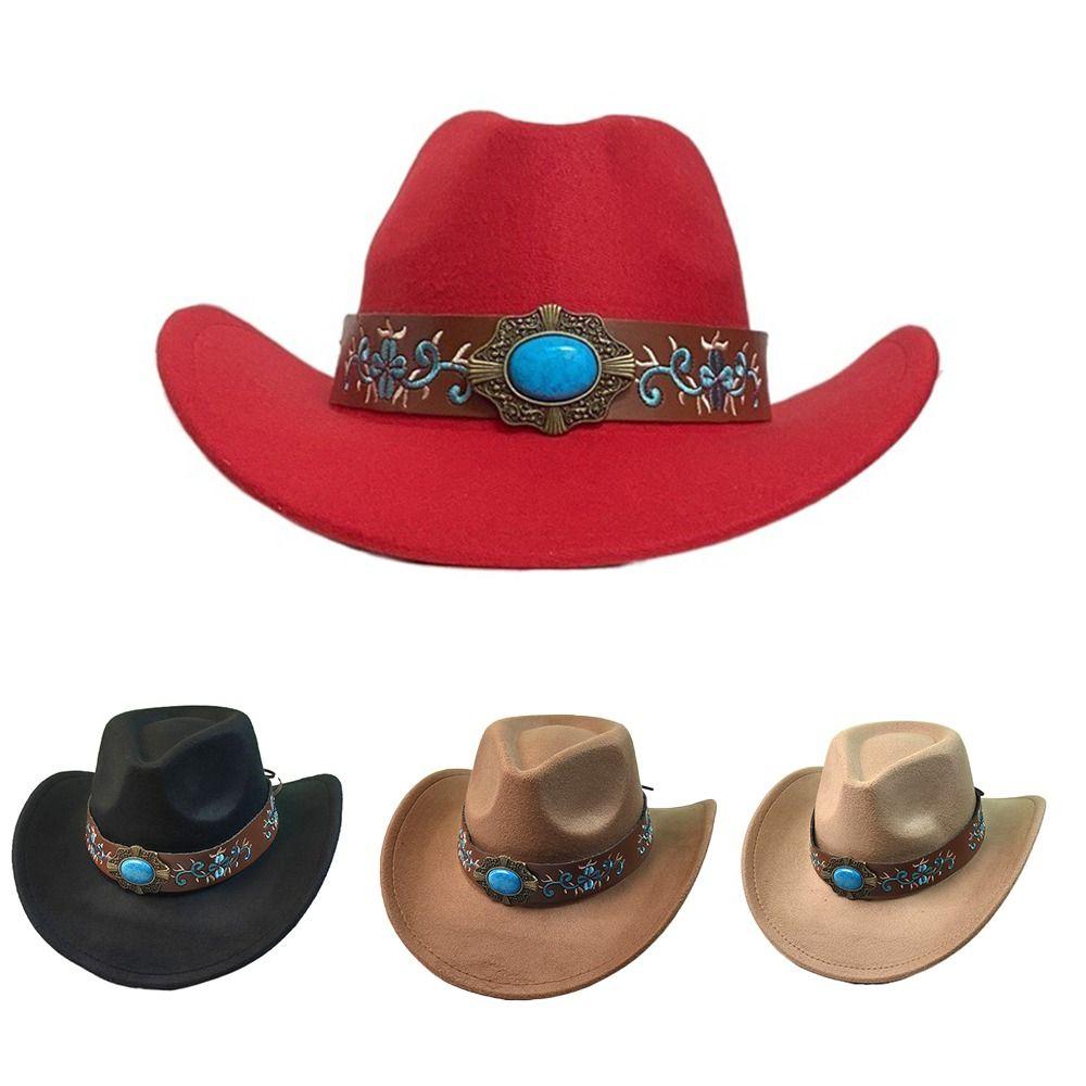 Adjustable Cowgirl Hat Shapeable Wide Brim Western Hat Trendy Cowboy Hat for Men and Women