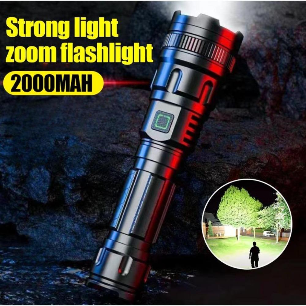 Зарядка Zoom Strong Light P50 Фонарик Наружное Освещение Водонепроницаемый Алюминиевый Сплав Фонарик Портативный Домашний Фонарик