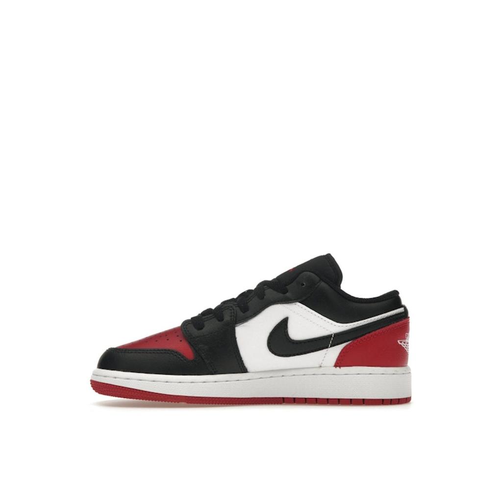 Детские кроссовки Air Jordan 1 Low GS Bred Toe 2.0 White Varsity-Red Black 553560-161