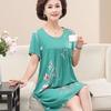 Женское летнее свободное платье с короткими рукавами, домашняя одежда, хлопковая шелковая пижама