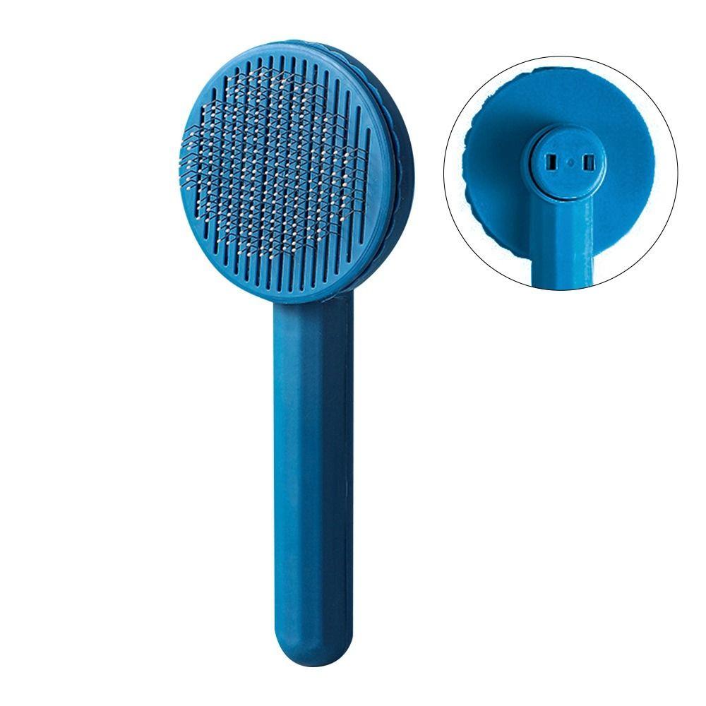 Convenient Pet Accessories Self Cleaning Grooming Massager Cat Brush Pet Comb Hair Remover Scraper