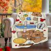 Cute Deer Family Home Custom Blankets Comfortable Soft Lightweight Allseason Multipurpose Blanket For Picnics Sofas Offices Beds Living Rooms Perfect