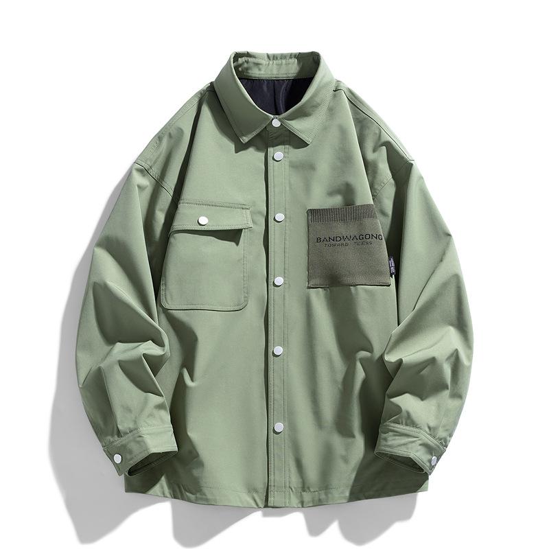 Мужская ветрозащитная рубашка с капюшоном Senior Sense, куртка для пар, весна-осень, простое свободное верхнее пальто