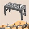 Dog Double Elevated Bowls Stand 3 Adjustable Height Pet Slow Feeding Dish Bowl Medium Big Dog Elevated Food Water Feeders Table