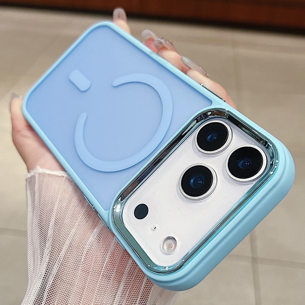 Applicable to iPhone17promax mobile phone case electroplated frame skin-sensitive magnetic suction Apple 16 anti-drop protective case