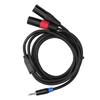 3.5mm Stereo Male 3.5mm Male To Dual 2 XLR Male Plug Male To Dual XLR Connector  Audio Equipment