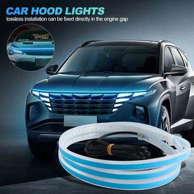 DIY автомобильный капот световая полоса дневного света бегущая полоса сканирования освещение IP68 гибкие автоматические резаки огни декоративные неоновые лампы 12 В