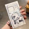 INS Милый Мультяшный Серый Белый Коты Чехол для Телефона для Samsung Galaxy S25 S24 S23 S22 Ultra Plus S21 FE Беспроводная Зарядка Чехол