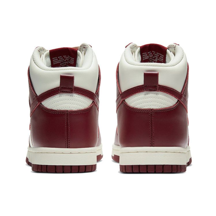 Nike Красные женские кроссовки Dunk High Team Sail Pale-Ivory DD1869-101