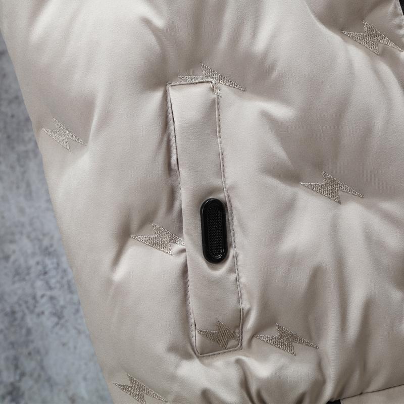 Мужские зимние куртки без рукавов с капюшоном, новая мода, осенний жилет на молнии, холодный жилет в корейском стиле, мужская верхняя одежда с вышивкой