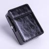 PU Leather Flip Top Cigarette Case, Portable Scratch Protective Storage Box Lighter Pocket Holder, Durable Practical Organizer