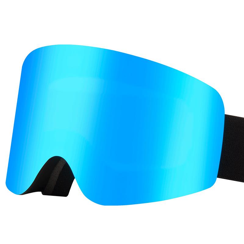 New cylindrical magnetic ski goggles, double-layer anti-fog magnetic ski goggles, snow protection goggles, mountaineering goggles