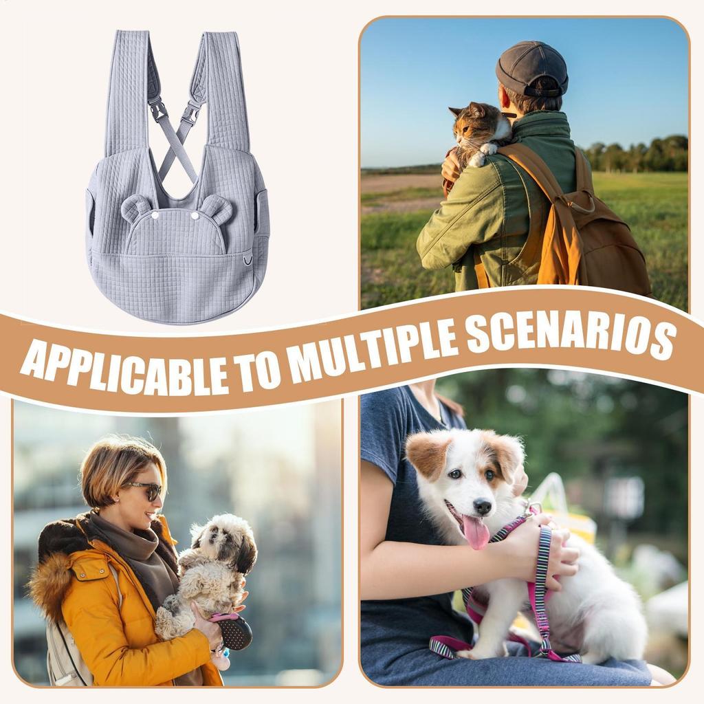 Cat Body Carrier Portable Four Seasons Warm Large Capacity Carrying Backpack Cat Chest Carrier for Travel Outdoor Walking