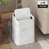 Flip Up Trash Can New Style Waste Cleaning Tools with Lid Cover Large Size Imitation Marble Pattern Storage Bin Bedroom Bathroom