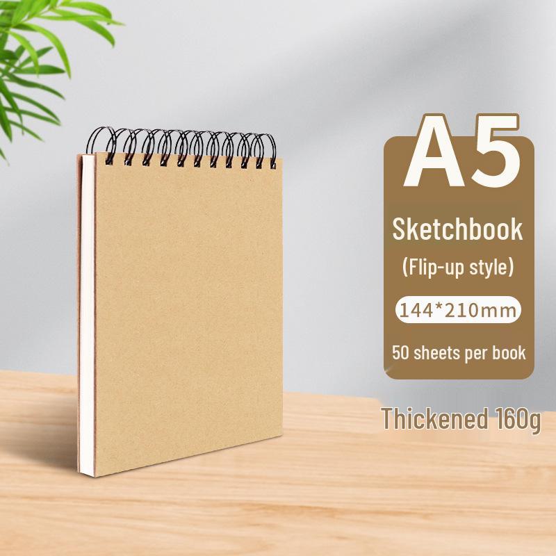 A4 Hardcover Spiral Sketchbook for Art Students & Children, A3/A4/8K Drawing Pad