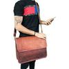 Brown Vintage Leather Laptop Messenger Bag for Mens Leather Computer Shoulder Briefcase Bags Briefcases for Men 's and Women's