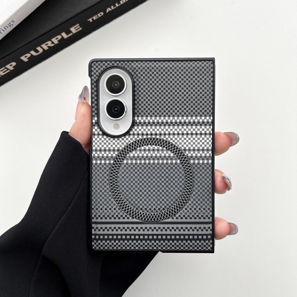 Модный жесткий чехол из поликарбоната с рисунком под карбон для Samsung Galaxy Z Fold 8 Ultra 8 7 6 5, крышка для беспроводной зарядки Magsafe