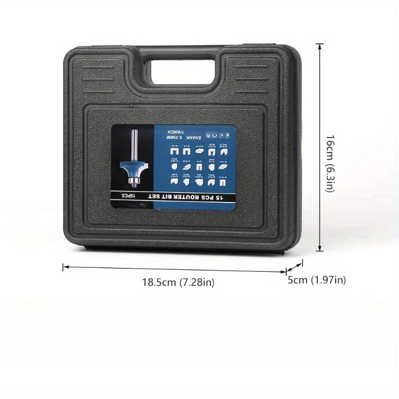 15 шт./комплект набор фрез с хвостовиком 1/4 дюйма, фрезы для обработки кромок дерева, фрезы для прямой фрезеровки, твердосплавные фрезы из вольфрама для деревообрабатывающих станков с ЧПУ.