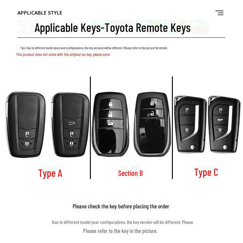 Чехол для ключа Toyota 2024 для Asia Dragon, Camry, Corolla, Lelink, Highlander, Rongfang - чехол для ключа и пряжка