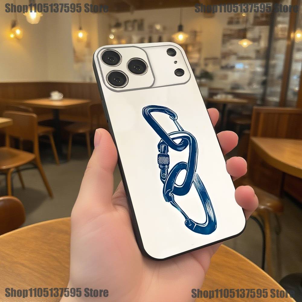 Чехол для телефона со скалолазной стеной для iPhone 17, 16, 15, 14, 13, 12, 11, Pro, XS, Max, XR, Plus, E, SE4, Mini, Черный, Мягкий