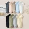 5Pairs Women's Low Tube Cotton Socks Candy Colored Summer Breathable Boat Socks Delicate Soft Comfortable Solid Versatile Sock