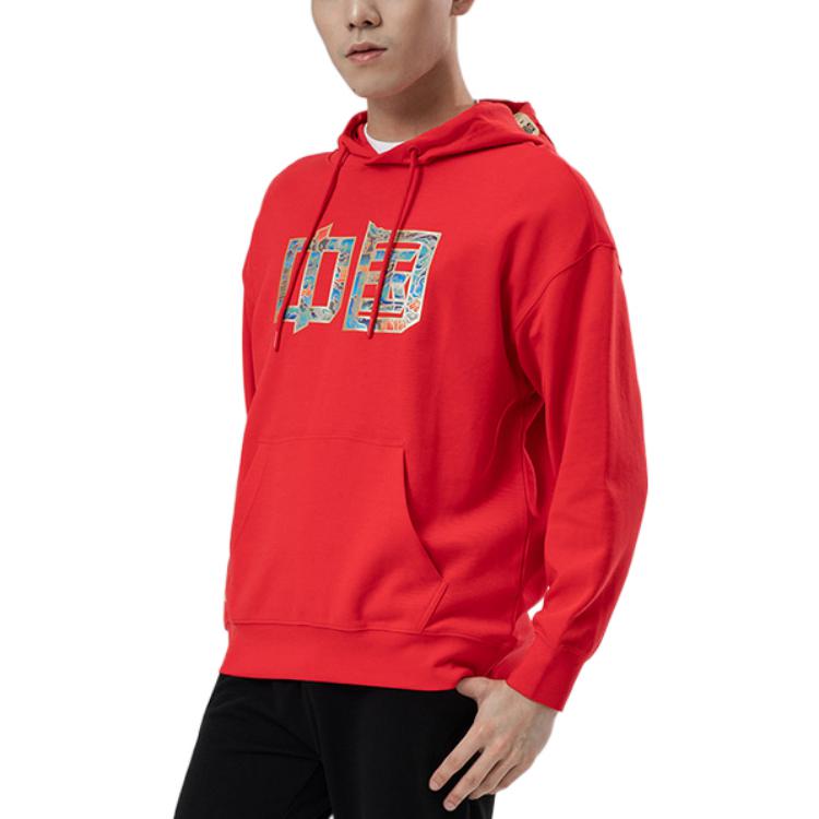 Коллекция настольного тенниса Li Ning Свитшоты Мужские Красный С капюшоном Умеренный Обычный AWDR747-2