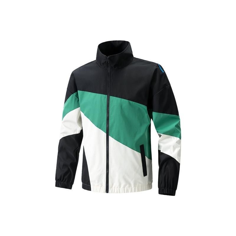 Men's Handsome Loose Stand-up Collar Casual Versatile Color Matching Outdoor Couple Sports Jacket