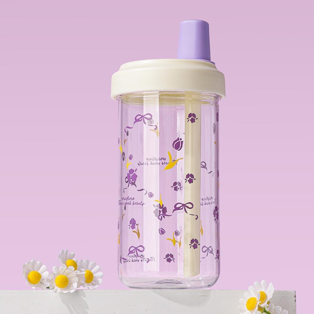 500ml Straw Water Bottle Plastic Milk Tea Drinks Water Cup Fashion Coffee Juice Cups