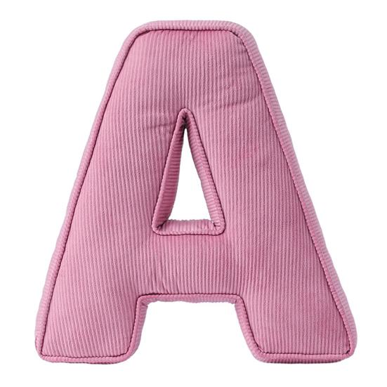 Розовая вельветовая подушка-буква от A до Z, английский алфавит, декоративная подушка для дивана, спальни, гостиной