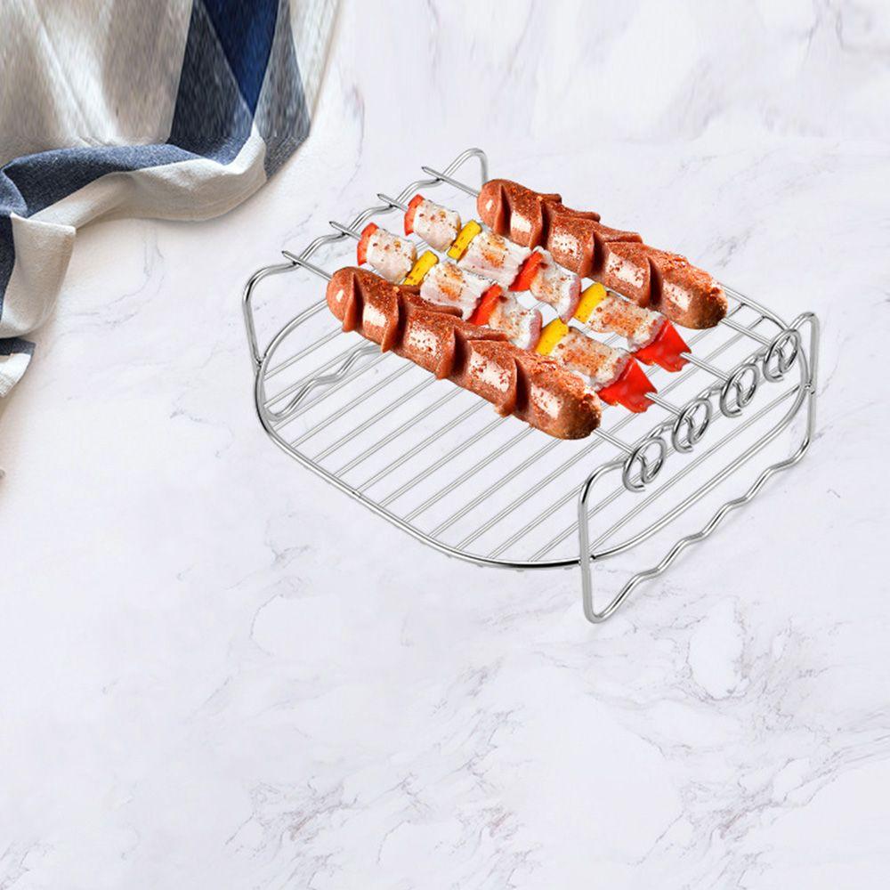 Durable Stainless Steel Air Fryer Accessories Air Fryer Rack Baking Dishes Tray Rack Grill Rack
