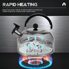 3L Stainless Steel Teapot Whistling Kettle Teapot Stove Gas Water Kettle with Ergonomic Handle for Cooking Camping Trips Outdoor