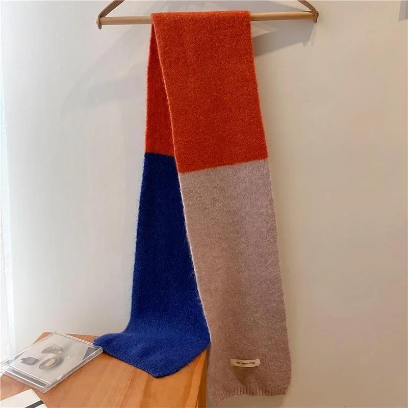 Индивидуальный корейский теплый зимний вязаный женский шарф модный толстый шерстяной шарф из пряжи шарф женская шаль шейный платок