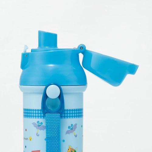 Skater Children's Water Bottle, 480ml, Direct Drinking, Plastic, One-Touch Operation, Dishwasher Safe, Made in Japan, Sanrio "I'm Doraemon" Gingham De