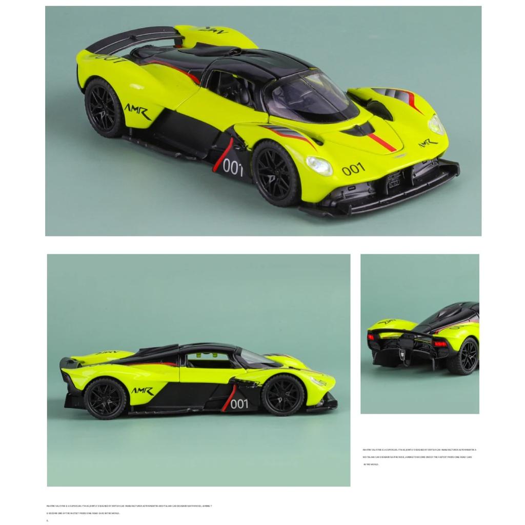 1/32 Aston Martin Valkyrie Alloy Sports Car Model Diecast Metal Racing Car Vehicles Model Sound and Light Simulation Collection Kids Toy Gift