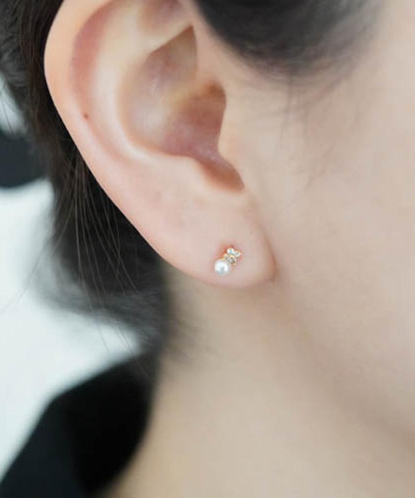 Серебряные серьги Alleun 925 пробы с жемчугом Swarovski и кубическим цирконием в форме четырехлистника
