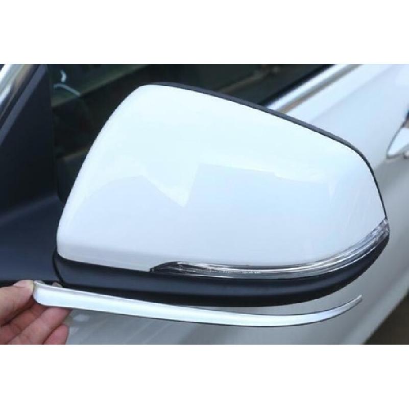 For BMW X1 2016- F48 ABS silver Rearview Side Mirror Cover Trim strip 2pcs